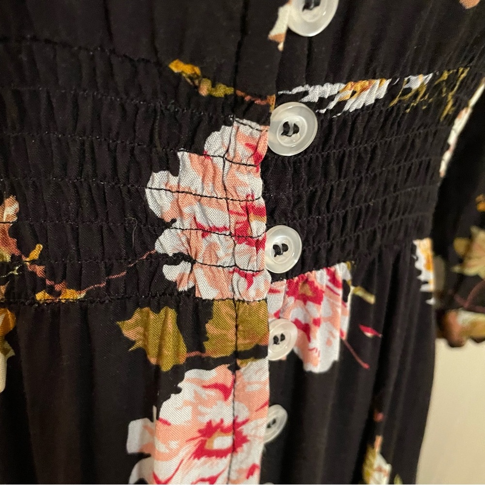Black Floral Maxi Dress Size Medium - Picture 4 of 7
